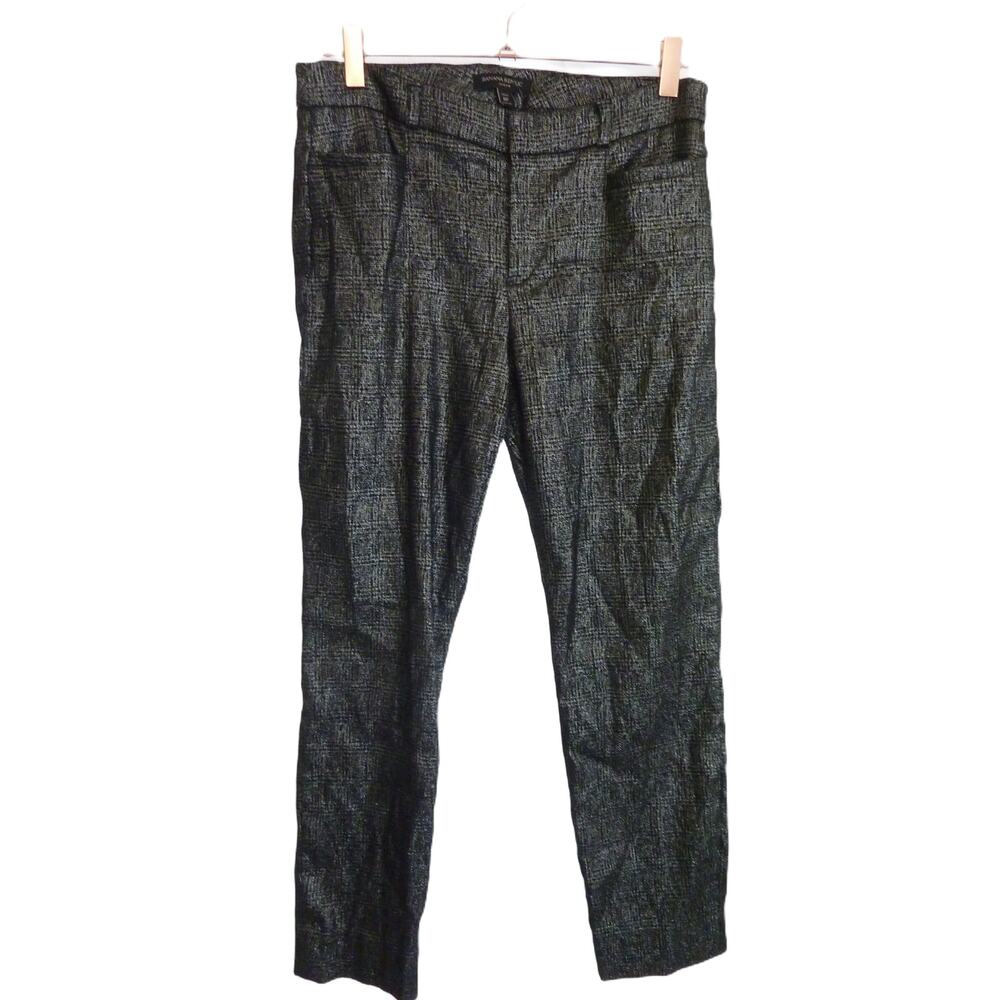 Banana Republic Women Metallic Plaid Modern Sloan Pants 6P